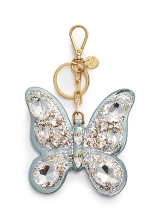 Main View - Click To Enlarge - MIU MIU - Glass crystal glitter leather butterfly keychain