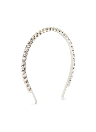 Main View - Click To Enlarge - MIU MIU - Glass crystal faux pearl hairband