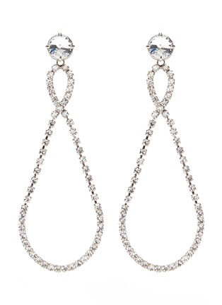 Main View - Click To Enlarge - MIU MIU - Glass crystal loop drop earrings