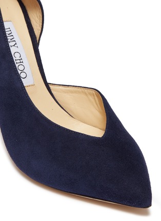 Detail View - Click To Enlarge - JIMMY CHOO - 'Sophia 85' suede d'Orsay pumps