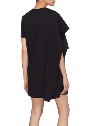 Back View - Click To Enlarge - SIRLOIN - 'Suitee' patch pocket asymmetric drape T-shirt dress