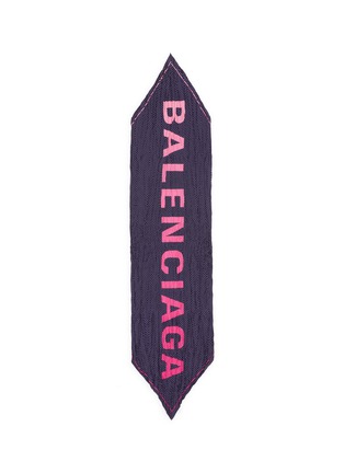 Main View - Click To Enlarge - BALENCIAGA - Logo polka dot print silk twill scarf
