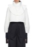 Main View - Click To Enlarge - PHVLO - Layered sleeve hooded cropped jacket