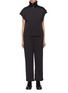 Main View - Click To Enlarge - 10455 - Belted patch pocket unisex turtleneck jumpsuit