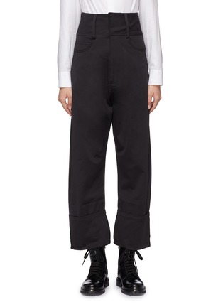 Main View - Click To Enlarge - 10455 - Extended waist roll cuff pants