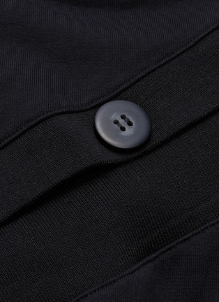 - 10455 - Slant button placket turtleneck sweatshirt