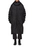 Main View - Click To Enlarge - 10455 - Ruched sleeve hooded unisex down bomber coat