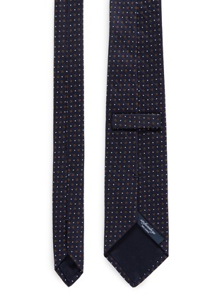 Detail View - Click To Enlarge - STEFANOBIGI MILANO - Floral diamond jacquard silk tie