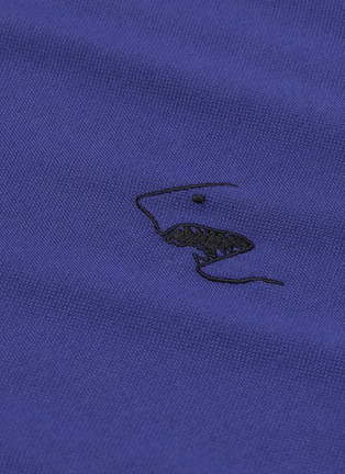  - LANVIN - Shark embroidered polo shirt