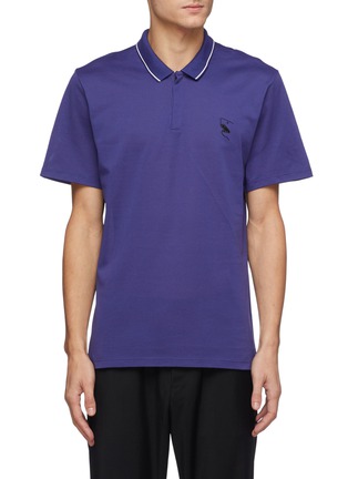 Main View - Click To Enlarge - LANVIN - Shark embroidered polo shirt