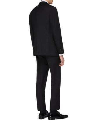 Back View - Click To Enlarge - LANVIN - Metallic windowpane check wool tuxedo suit