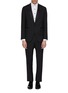 Main View - Click To Enlarge - LANVIN - Metallic windowpane check wool tuxedo suit
