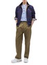 Figure View - Click To Enlarge - LANVIN - Side adjuster pleated front twill pants