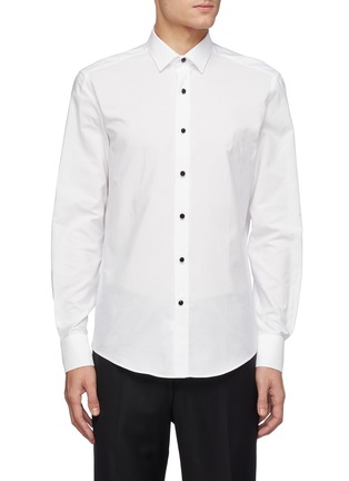 Main View - Click To Enlarge - LANVIN - Contrast button tuxedo shirt