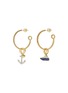 Main View - Click To Enlarge - HEFANG - 'Cruise' mismatched hoop drop earrings