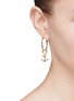 Figure View - Click To Enlarge - HEFANG - 'Cruise' mismatched hoop drop earrings