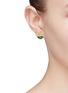 Figure View - Click To Enlarge - HEFANG - 'Coconut' cubic zirconia stud earrings