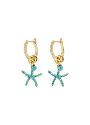 Main View - Click To Enlarge - HEFANG - 'Mini Starfish' detachable drop earrings