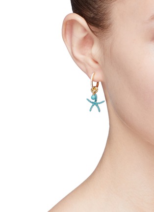 Figure View - Click To Enlarge - HEFANG - 'Mini Starfish' detachable drop earrings