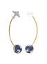 Main View - Click To Enlarge - HEFANG - 'Vacation Trip' mismatched detachable bar drop faux pearl earrings