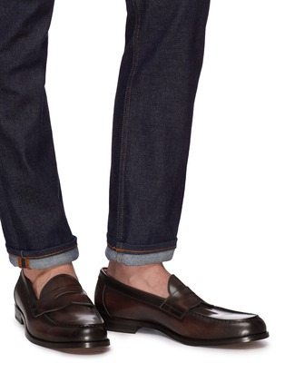 Figure View - Click To Enlarge - ANTONIO MAURIZI - Leather penny loafers