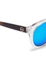 Detail View - Click To Enlarge - MICHAEL KORS - 'Champagne Beach' contrast acetate mirror sunglasses