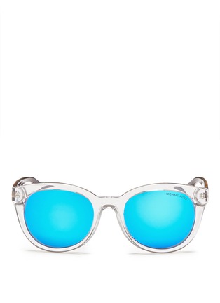 Main View - Click To Enlarge - MICHAEL KORS - 'Champagne Beach' contrast acetate mirror sunglasses