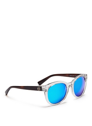 Figure View - Click To Enlarge - MICHAEL KORS - 'Champagne Beach' contrast acetate mirror sunglasses