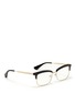 Figure View - Click To Enlarge - PRADA - Acetate rim metal optical glasses