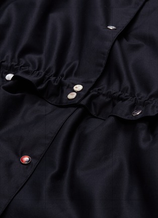 Detail View - Click To Enlarge - MINKI - Drawcord puff sleeve button dress