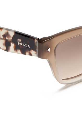 Detail View - Click To Enlarge - PRADA - Tortoiseshell effect temple ombré acetate sunglasses