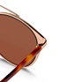 Detail View - Click To Enlarge - LINDA FARROW - Straight top bar titanium front acetate temple sunglasses