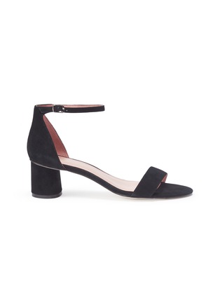 Main View - Click To Enlarge - PEDDER RED - 'Alfred' ankle strap suede sandals