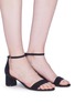 Figure View - Click To Enlarge - PEDDER RED - 'Alfred' ankle strap suede sandals