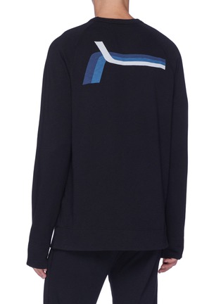 Back View - Click To Enlarge - JAMES PERSE - Raglan sleeve graphic stripe sweatshirt
