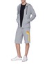 Figure View - Click To Enlarge - JAMES PERSE - Graphic stripe zip hoodie