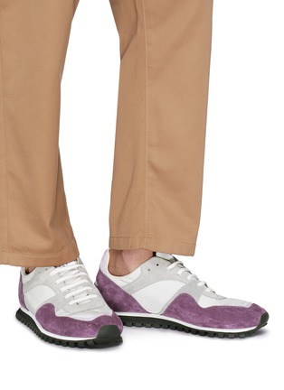 Figure View - Click To Enlarge - SPALWART - 'Marathon Trail Low' suede panel contrast mesh sneakers