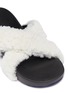 Detail View - Click To Enlarge - FIGS BY FIGUEROA - 'Figomatic' cross strap lamb shearling slide sandals