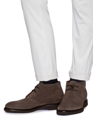 Figure View - Click To Enlarge - DOUCAL'S - 'Visone' Suede chukka boots