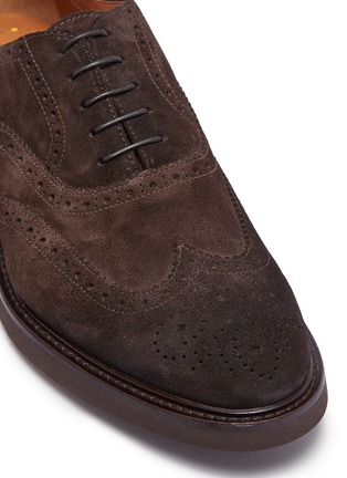 Detail View - Click To Enlarge - DOUCAL'S - 'Point' suede brogue Oxfords