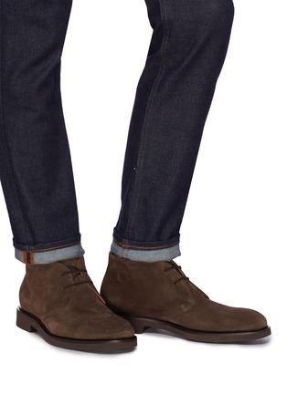 Figure View - Click To Enlarge - DOUCAL'S - 'Visone' suede chukka boots