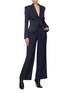 Figure View - Click To Enlarge - 10479 - Notched waist panel wide leg pants