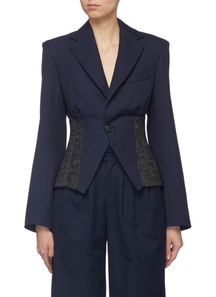 Main View - Click To Enlarge - 10479 - Wool corset panel blazer
