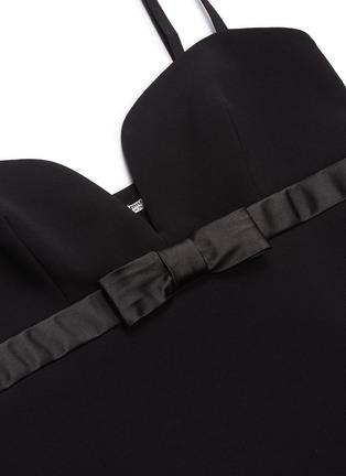 Detail View - Click To Enlarge - MIU MIU - Bow crepe camisole dress