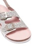 Detail View - Click To Enlarge - WINK - 'Birkie's' glitter strap kids slingback sandals