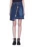 Main View - Click To Enlarge - SACAI - Asymmetric zip wrap denim skirt