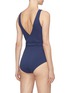 Back View - Click To Enlarge - LISA MARIE FERNANDEZ - 'Yasmin' belted seersucker one-piece swimsuit