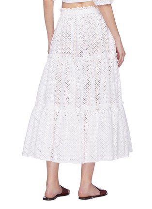 Back View - Click To Enlarge - LISA MARIE FERNANDEZ - Ruffle tiered broderie anglaise skirt
