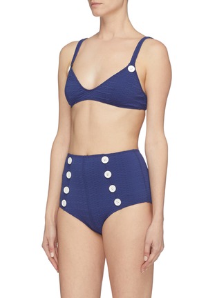 Figure View - Click To Enlarge - LISA MARIE FERNANDEZ - 'Magdalena' button seersucker bikini set