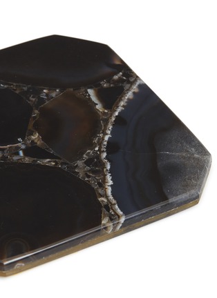 Detail View - Click To Enlarge - LANE CRAWFORD - x Stoned Crystals square trivet – Obsidian